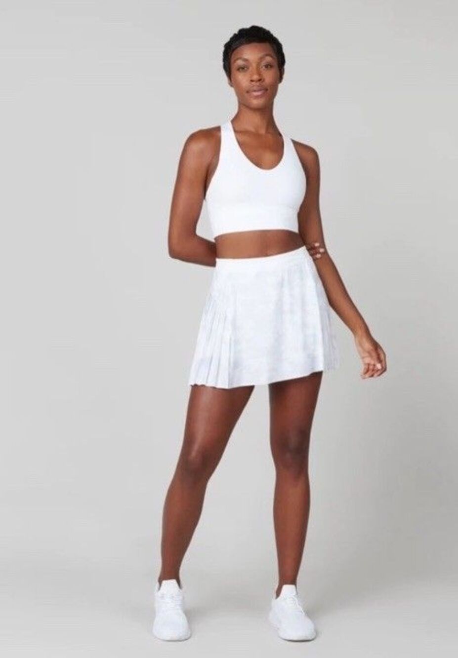Spanx The Get Moving Pleated Skort White Camo Size Small